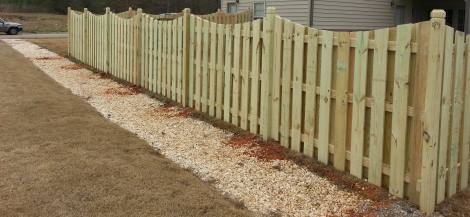 Wood Shadow Box Fence